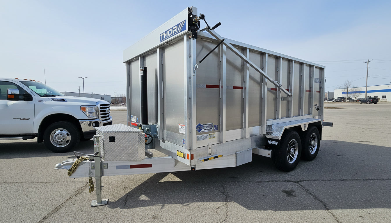 Remorque THOR en aluminium vue profil lat&eacute;ral